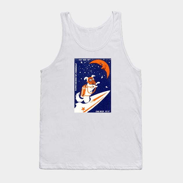 1957 Laika, Space Traveling Dog Tank Top by historicimage